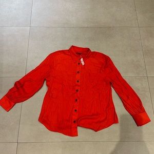Banana Republic new orange button down blouse